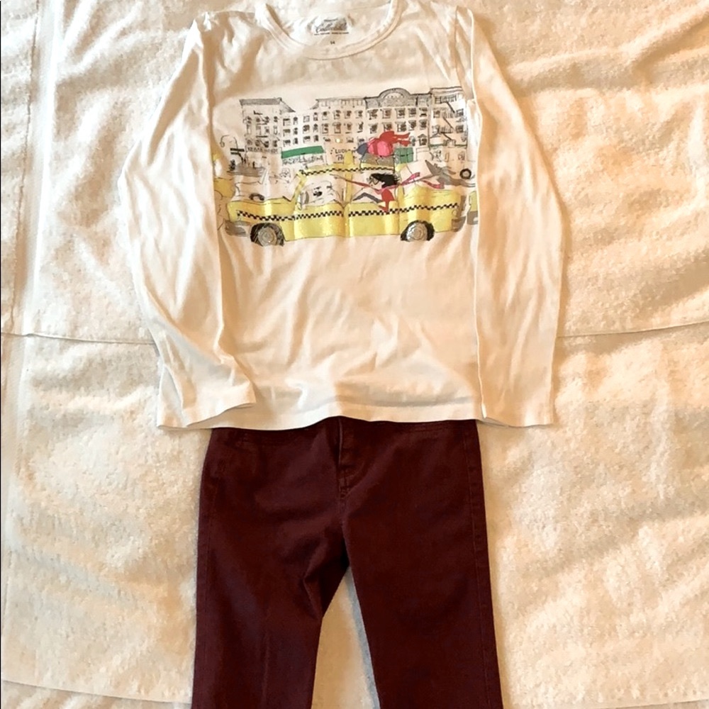Big Girls Size 14 Crewcuts/Abercrombie Kids Two-Piece Bundle EUC